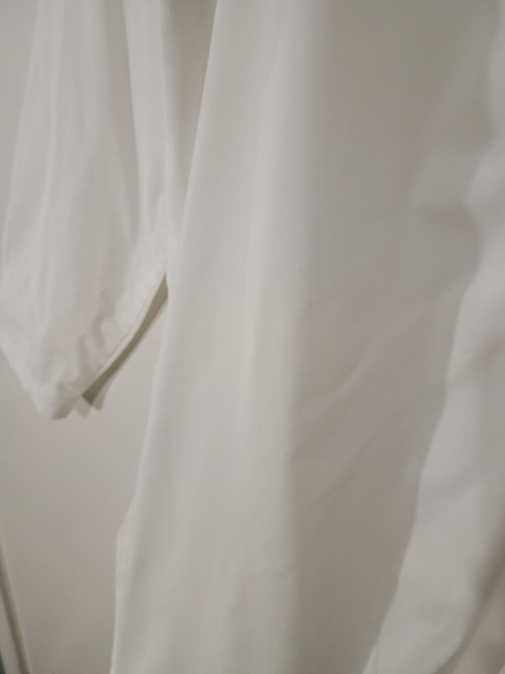 J. Jill White Shirt Collection Medium White Pleated Button Front Tunic Blouse - Picture 5 of 8